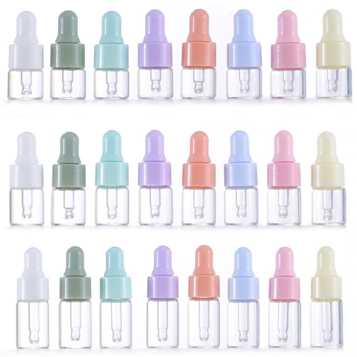 Perfume Fragrance Story - 8x 1/2/3/5ml Clear Glass Dropper Bottles